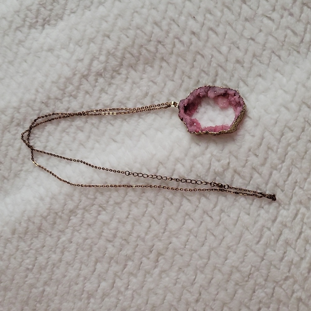 Pink Geode necklace